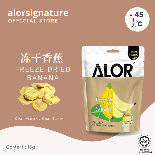ALOR Mini Pack of Nutritious Freeze-Dried Fruits Banana (15 g)