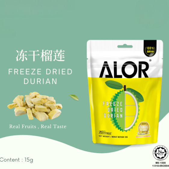 DURIAN ALOR Mini Pack of Nutritious Freeze-Dried Fruits Durian (15 g)