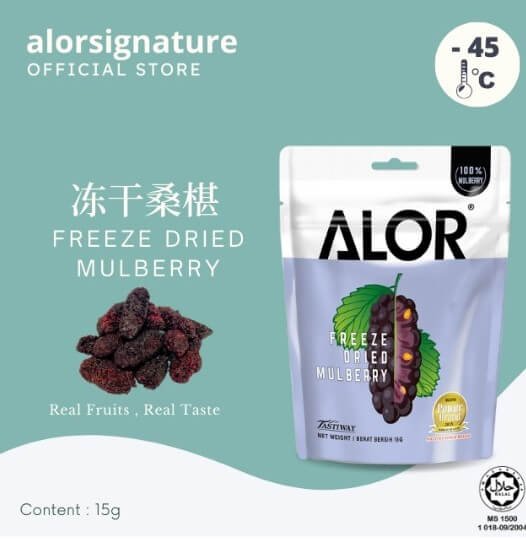 ALOR Mini Pack of Nutritious Freeze-Dried Fruits Mulberry (15 g)