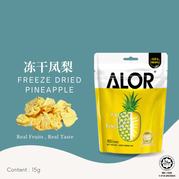 ALOR Mini Pack of Nutritious Freeze-Dried Fruits Pineapple (15 g)
